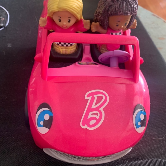 Barbie little people Pink Toy Car with Figures - Picture 2 of 9